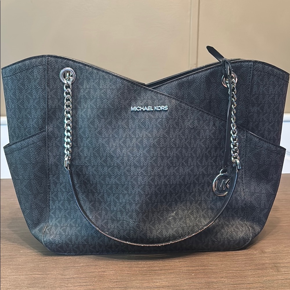Michael Kors Jet Set Large Signature Logo  Shoulder Bag
